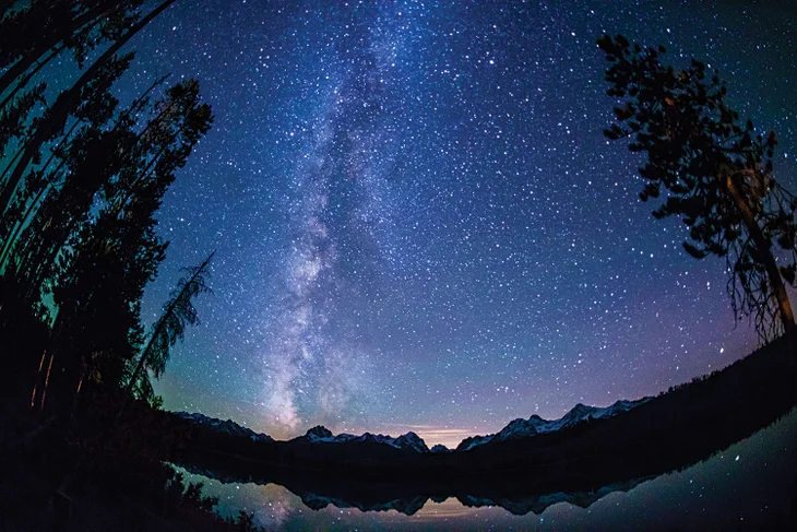 Milky Way over the river